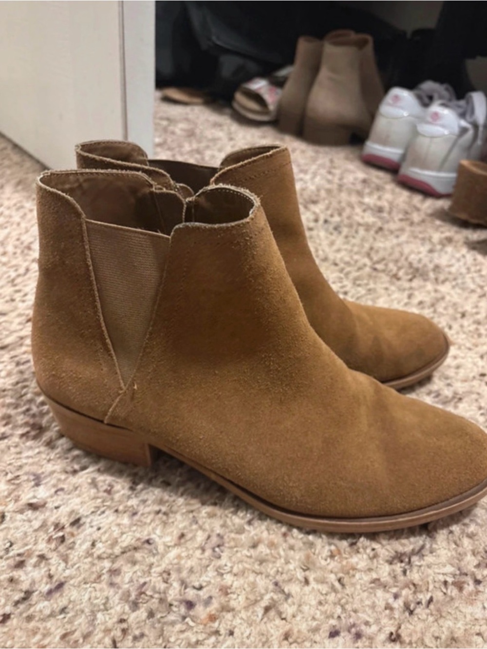Kensie Suede Chelsea Ankle Boot in Tan